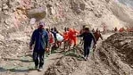 Personnel of the Indo-Tibetan Border Police (ITBP) are seen during their search and rescue operation to look for missing people at Raini village in Uttarakhand's Chamoli on Sunday. (ANI Photo) Personnel of the Indo-Tibetan Border Police (ITBP) are seen during their search and rescue operation to look for missing people at Raini village in Uttarakhand's Chamoli on Sunday. (ANI Photo)