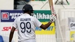 India's Ravichandran Ashwin celebrates his century during the 3rd day of the 2nd test match against England at MA Chidambaram Stadium, in Chennai on Monday.(ANI/BCCI) India's Ravichandran Ashwin celebrates his century during the 3rd day of the 2nd test match against England at MA Chidambaram Stadium, in Chennai on Monday.(ANI/BCCI)