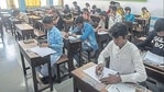 Students appear for the SSC exam at a Mahim school in March 2020. This year, the exams have been postponed to April amid the pandemic and the resultant lockdown. HT PHOTO Students appear for the SSC exam at a Mahim school in March 2020. This year, the exams have been postponed to April amid the pandemic and the resultant lockdown. HT PHOTO