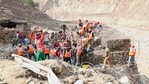 BRO workers engaged in building a valley bridge at Raini village, after Feb. 7 glacier burst, in Chamoli district of Uttarakhand.(PTI) BRO workers engaged in building a valley bridge at Raini village, after Feb. 7 glacier burst, in Chamoli district of Uttarakhand.(PTI)