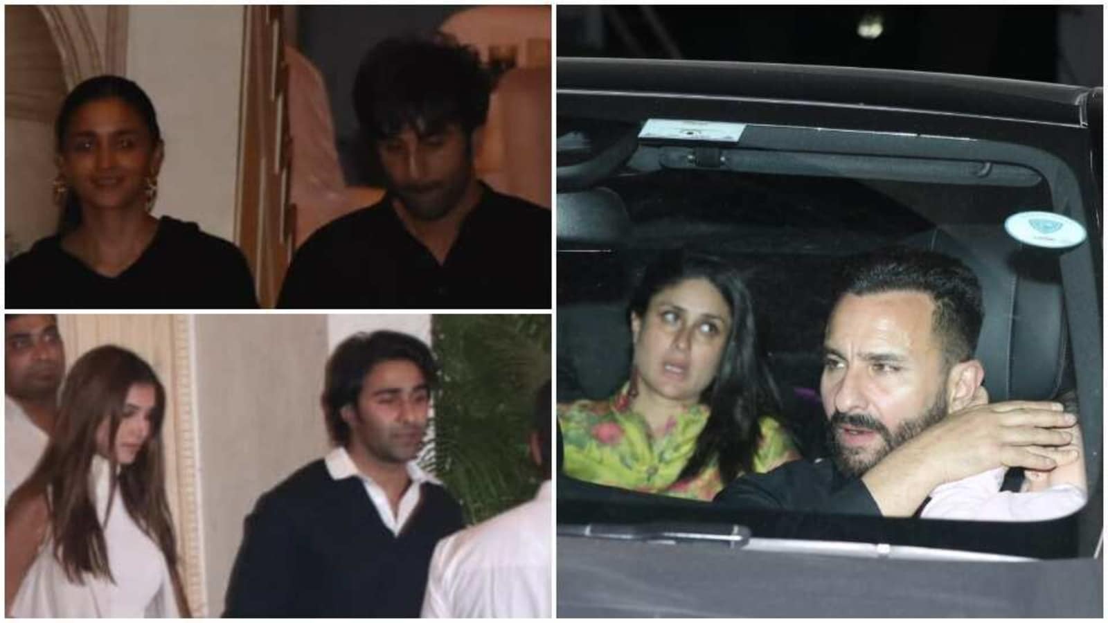 Kareena Kapoor-Saif, Alia Bhatt-Ranbir Kapoor, Tara Sutaria-Aadar Jain attend Randhir Kapoor' birthday dinner. See pics