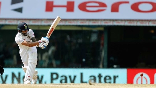 India's skipper Virat Kohli plays a shot during the 3rd day of the 2nd test match against England at MA Chidambaram Stadium, in Chennai on Monday (BCCI/Twitter)
