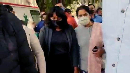 Activist Disha Ravi was sent to five-day Delhi Police special cell custody, in New Delhi on Sunday. (ANI) Activist Disha Ravi was sent to five-day Delhi Police special cell custody, in New Delhi on Sunday. (ANI)