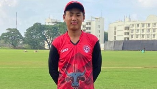 Nagaland’s 16-year-old leg-spinner Khrievitso Kense (Hyunilo Anilo Khing/ Twitter)