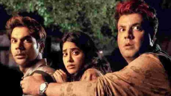 Janhvi Kapoor, Varun Sharma and Rajkummar Rao in the first still from Roohi, previously titled Roohi Afzana.