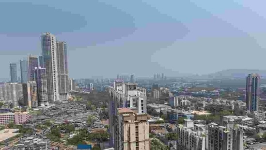 Mumbai’s air quality improved on Monday. (HT FILE) Mumbai’s air quality improved on Monday. (HT FILE)