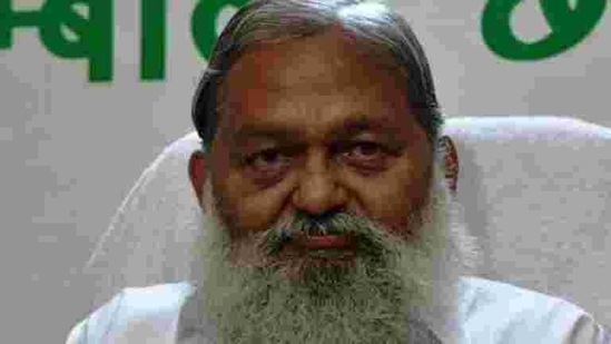 Haryana's home minister Anil Vij is seen in this file photo. (HT Photo)