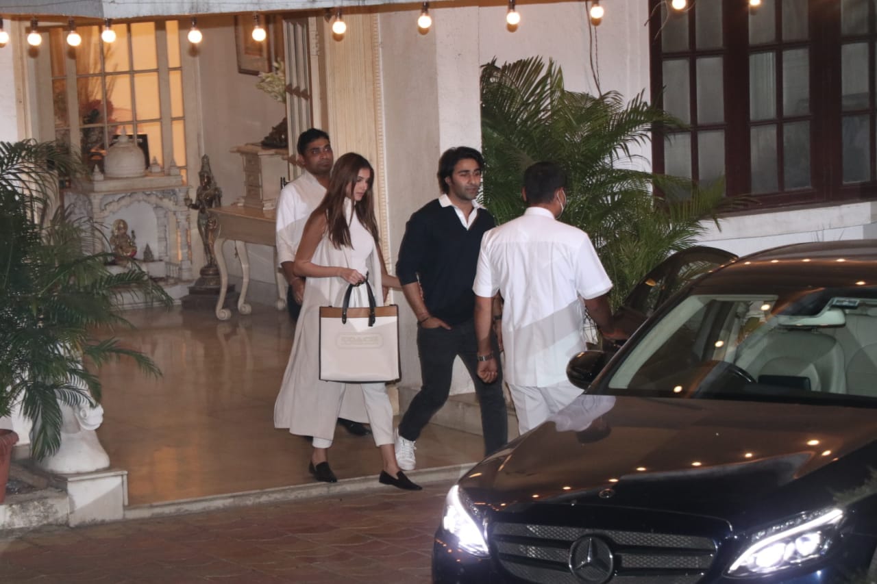 Tara Sutaria with Aadar Jain. Tara Sutaria with Aadar Jain.