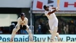 India's Ravichandran Ashwin plays a shot during the 3rd day of the 2nd test match against England at MA Chidambaram Stadium, in Chennai on Monday. (ANI Photo/BCCI Twitter) India's Ravichandran Ashwin plays a shot during the 3rd day of the 2nd test match against England at MA Chidambaram Stadium, in Chennai on Monday. (ANI Photo/BCCI Twitter)