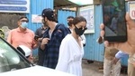 Ranbir Kapoor and Alia Bhatt spotted at the construction site. Ranbir Kapoor and Alia Bhatt spotted at the construction site.