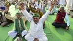 Farmers during their agitation against the three farm laws at Ghazipur border, in New Delhi(PTI) Farmers during their agitation against the three farm laws at Ghazipur border, in New Delhi(PTI)