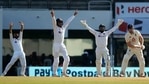 Indian players appeal against Dom Dibley on Day 3. (BCCI) Indian players appeal against Dom Dibley on Day 3. (BCCI)