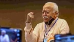 RSS chief Mohan Bhagwat speaks during the inauguration of ‘Kesari Media Studies and Research Center’, in Kozhikode.(PTI) RSS chief Mohan Bhagwat speaks during the inauguration of ‘Kesari Media Studies and Research Center’, in Kozhikode.(PTI)