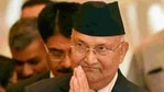 Nepal’s Prime Minister KP Oli during a meeting with Indian industrialists in New Delhi on Friday.(PTI Photo) Nepal’s Prime Minister KP Oli during a meeting with Indian industrialists in New Delhi on Friday.(PTI Photo)