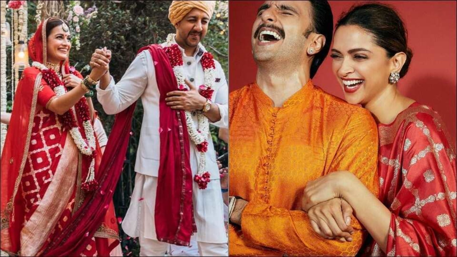 Dia Mirza's Banarasi red bridal saree same as Deepika Padukone's ...