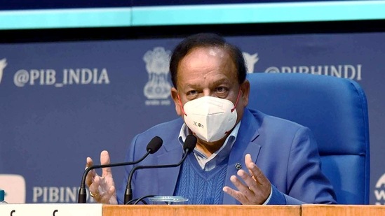 Union minister for health & family welfare, science & technology and earth sciences, Dr. Harsh Vardhan addressing a press conference. (ANI Photo ) Union minister for health & family welfare, science & technology and earth sciences, Dr. Harsh Vardhan addressing a press conference. (ANI Photo )