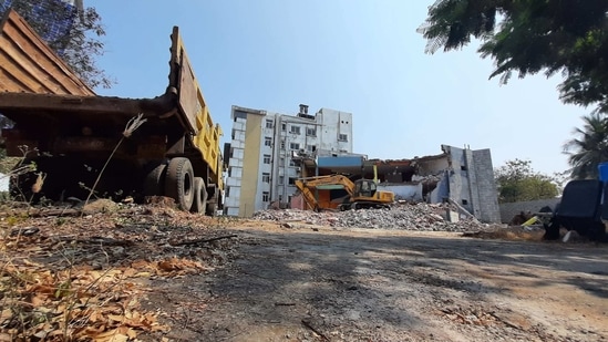 MF Husain’s museum, Cinema Ghar, was demolished after his family sold the property last year(HT Photo)