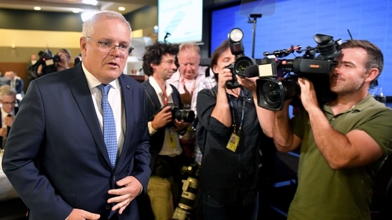 Australian PM Scott Morrison said Linda Reynolds should not have questioned Higgins about her accusation.(Bloomberg)