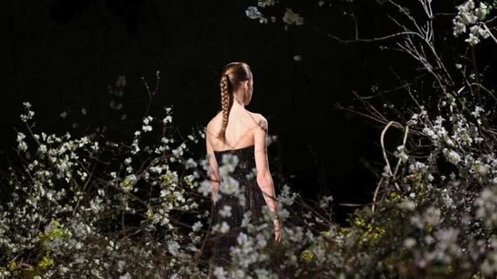 A creation from the Jason Wu Fall 2020 collection during New York Fashion Week is seen on a model.(REUTERS)