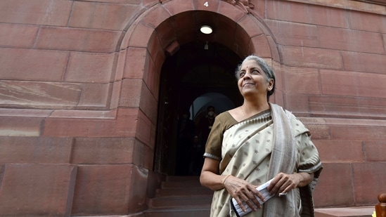 Union Finance Minister Nirmala Sitharaman at Parliament, during the ongoing Budget Session, in New Delhi. (PTI)