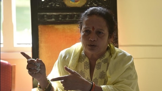 Kishori Pednekar, Mumbai Mayor. (Anshuman Poyrekar/HT Photo)