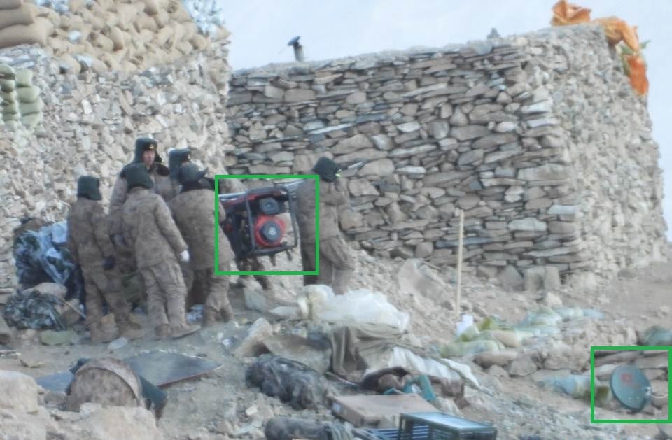 PLA soldiers dismantling camps and removing goods. (SOURCED/Indian Army/Rahul Singh) PLA soldiers dismantling camps and removing goods. (SOURCED/Indian Army/Rahul Singh)