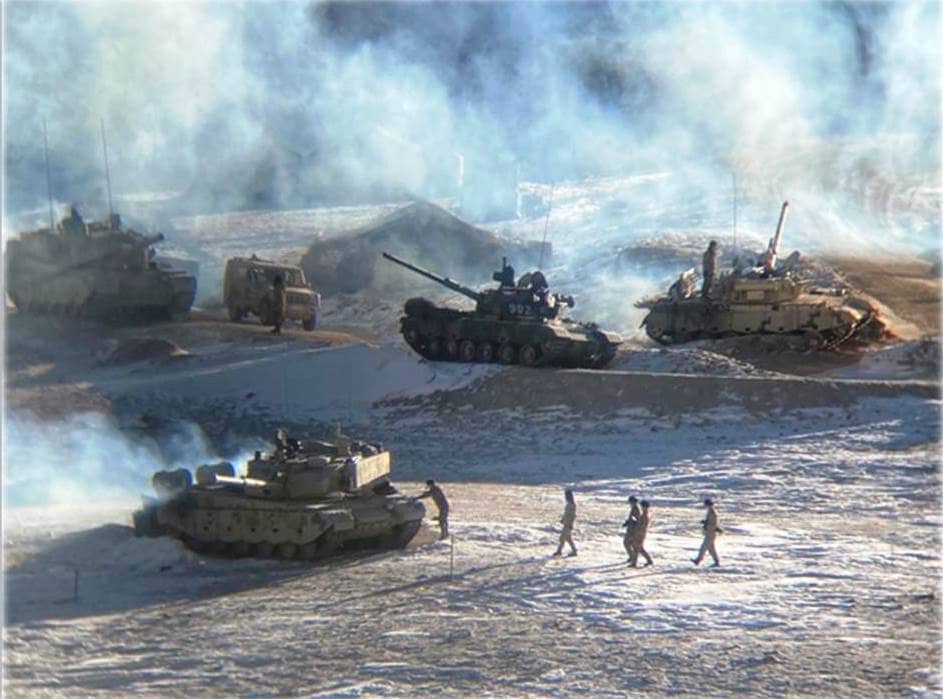 Tanks seen moving towards rear areas (SOURCED/Indian Army/Rahul Singh)