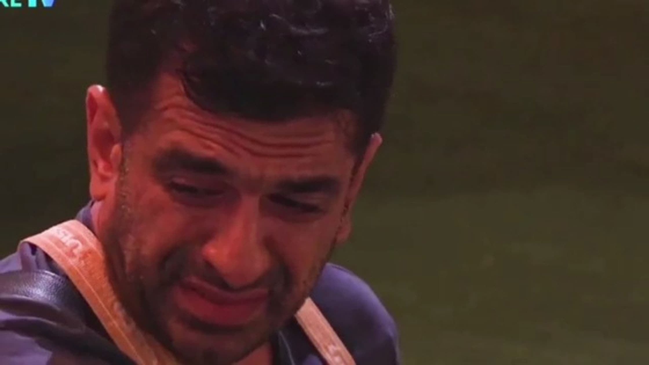 Eijaz Khan in an emotional state on Bigg Boss 14. Eijaz Khan in an emotional state on Bigg Boss 14.