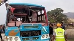 The bus that plunged into a canal taken out during a rescue operation, in Sidhi district on Tuesday. (ANI Photo) The bus that plunged into a canal taken out during a rescue operation, in Sidhi district on Tuesday. (ANI Photo)