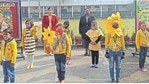 Children of Bhartiya Vidya Mandir School, Udham Singh Nagar, Ludhiana, taking part in Basant Panchami celebrations on campus.. Children of Bhartiya Vidya Mandir School, Udham Singh Nagar, Ludhiana, taking part in Basant Panchami celebrations on campus..