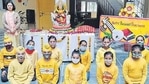 Students of MGM Public School, Ludhiana, taking part in a prayer ceremony. Students of MGM Public School, Ludhiana, taking part in a prayer ceremony.