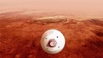 The aeroshell containing Nasa’s Perseverance rover guides itself towards the Martian surface as it descends through the atmosphere in this illustration.(Nasa) The aeroshell containing Nasa’s Perseverance rover guides itself towards the Martian surface as it descends through the atmosphere in this illustration.(Nasa)