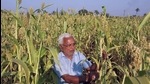 Farmer Mahavir Tamgave at his field in Kavthe Piran near Sangli. (UDAY DEOLEKAR) Farmer Mahavir Tamgave at his field in Kavthe Piran near Sangli. (UDAY DEOLEKAR)