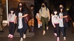 Abhishek Bachchan, Aishwarya Rai and Aaradhya at Mumbai airport. Abhishek Bachchan, Aishwarya Rai and Aaradhya at Mumbai airport.
