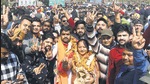 Congress’ Shivani Chanda, the winning candidate from Kharar’s ward number 21, celebrating with her supporters on Wednesday. No party managed the magic figure of 14 even as Congress emerged as the single-largest party in the 27-member council. (HT Photo) Congress’ Shivani Chanda, the winning candidate from Kharar’s ward number 21, celebrating with her supporters on Wednesday. No party managed the magic figure of 14 even as Congress emerged as the single-largest party in the 27-member council. (HT Photo)