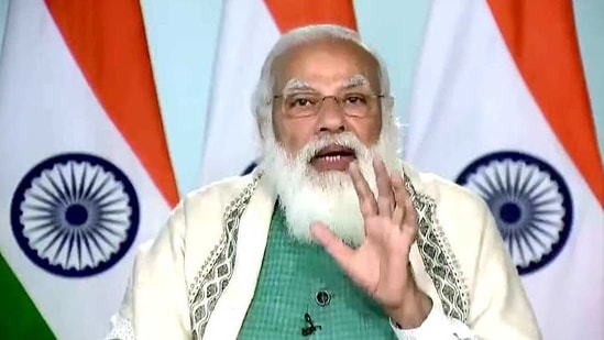 “In 2019-20, India imported over 85 per cent of oil and 53 per cent of gas to meet the domestic demand. Can a diverse and talented nation like ours be so energy dependent?” PM Modi asked.(ANI)