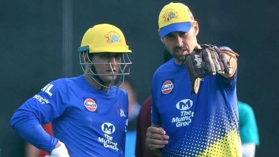 CSK captain MS Dhoni along with coach Stephen Fleming (Twitter) CSK captain MS Dhoni along with coach Stephen Fleming (Twitter)