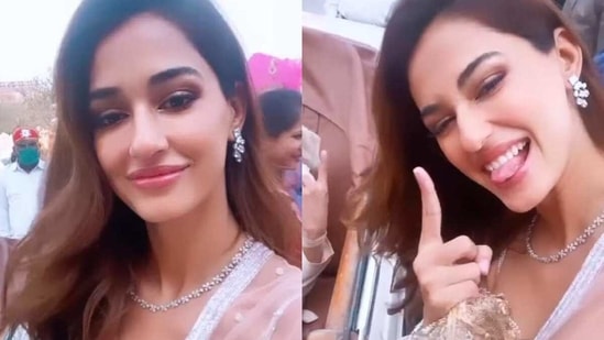 Disha Patani at a friend's wedding.