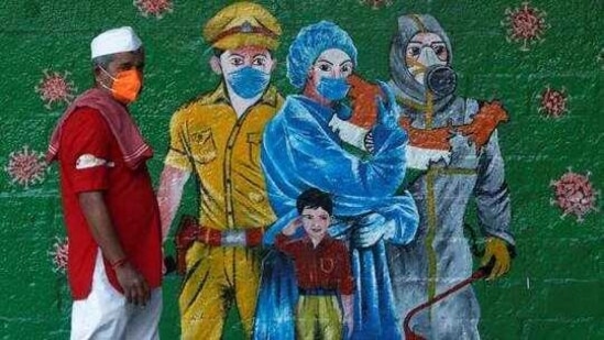 The BMC has been imposing a fine of ₹200 for not wearing a face mask in public places. (Reuters) The BMC has been imposing a fine of ₹200 for not wearing a face mask in public places. (Reuters)