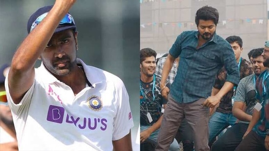 R Ashwin did Vijay's shoulder drop step on the field. R Ashwin did Vijay's shoulder drop step on the field.
