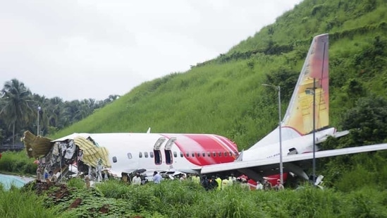 Kozhikode airport has a tabletop runway. An airplane fell down from the runway into a valley last year killing several people. (AP Photo)
