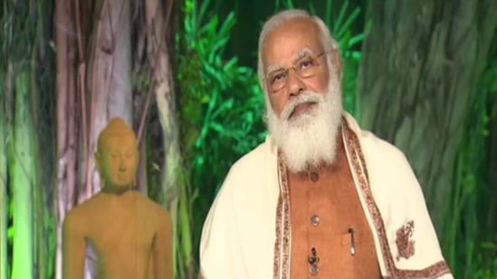 Addressing 75 years celebration of Shri Ram Chandra Mission, the Prime Minister called upon the people to work towards making India "a hub of spiritual and wellness tourism". (ANI)
