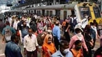 Commuters at CSMT, Mumbai. (HT file) Commuters at CSMT, Mumbai. (HT file)