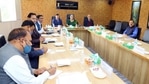 the Delimitation Commission held its meeting on Thursday.(ANI Photo) the Delimitation Commission held its meeting on Thursday.(ANI Photo)