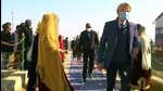 Foreign envoys being welcomed as they arrive in Srinagar on Wednesday. (ANI) Foreign envoys being welcomed as they arrive in Srinagar on Wednesday. (ANI)