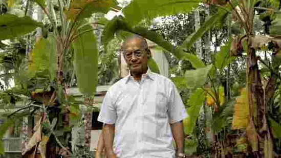 E Sreedharan at his residence in Ponnani, Kerela. (HT/Arijit Sen)