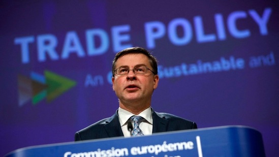 "The global rulebook is outdated. It no longer guarantees a level playing field," Valdis Dombrovskis said, (AFP) "The global rulebook is outdated. It no longer guarantees a level playing field," Valdis Dombrovskis said, (AFP)