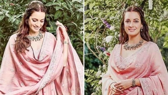 Newly wed Dia Mirza in anarkali suit (Instagram/ anitadongre)