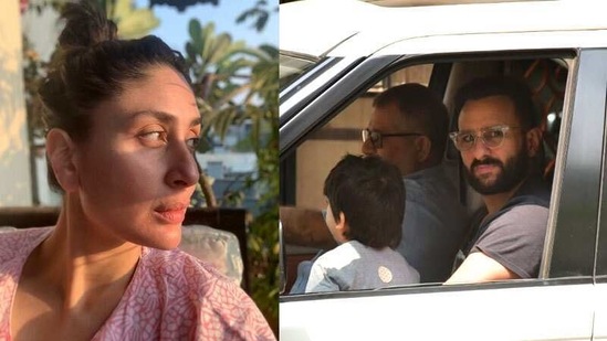 Saif Ali Khan and Taimur were seen in a car on Thursday afternoon. Saif Ali Khan and Taimur were seen in a car on Thursday afternoon.
