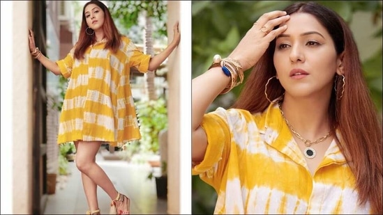 Mommy-to-be Neeti Mohan slays maternity fashion in a sultry tie-dye dress(Instagram/neetimohan18)